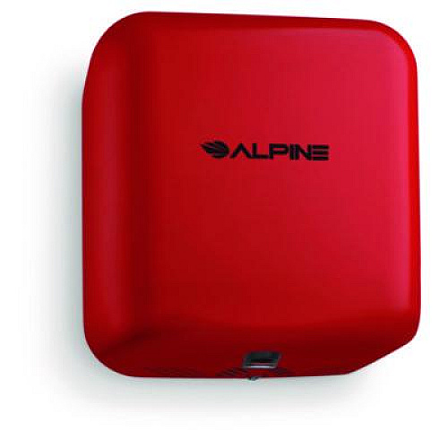 Alpine Industries Hemlock Commercial Automatic 120V Hand Dryer, 6.68 x 11.41 x 12.31, Red (ALP40010RED)