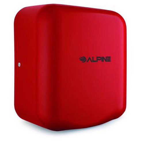 Alpine Industries Hemlock Commercial Automatic 120V Hand Dryer, 6.68 x 11.41 x 12.31, Red (ALP40010RED)