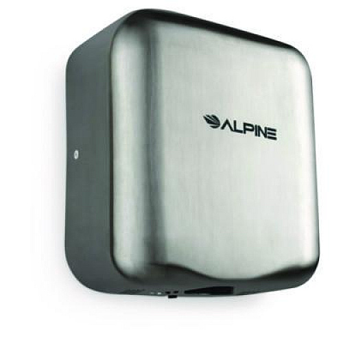 Alpine Industries Hemlock Commercial Automatic 120V Hand Dryer, 6.68 x 11.41 x 12.31, Silver (ALP40010SSB)