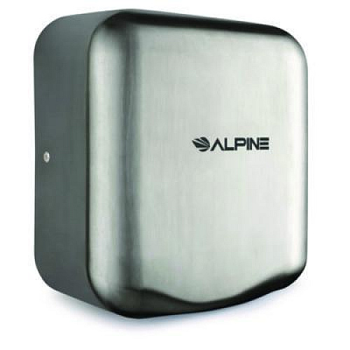 Alpine Industries Hemlock Commercial Automatic 120V Hand Dryer, 6.68 x 11.41 x 12.31, Silver (ALP40010SSB)