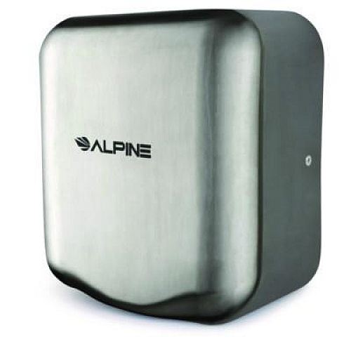 Alpine Industries Hemlock Commercial Automatic 120V Hand Dryer, 6.68 x 11.41 x 12.31, Silver (ALP40010SSB)