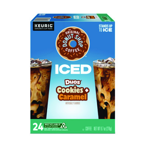 The Original Donut Shop Iced Duos Cookies + Caramel Iced Coffee K-Cup Pods, 24/Box (5000373021)