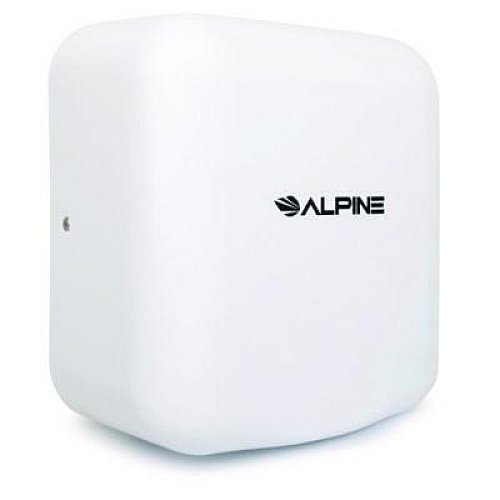 Alpine Industries Hemlock Commercial 220V Automatic Hand Dryer, 6.68 x 11.41 x 12.31, White (ALP40020WHI)