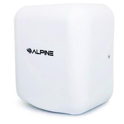 Alpine Industries Hemlock Commercial 220V Automatic Hand Dryer, 6.68 x 11.41 x 12.31, White (ALP40020WHI)