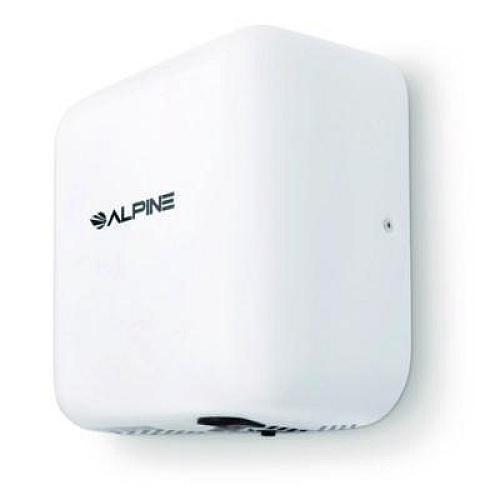 Alpine Industries Hemlock Commercial 220V Automatic Hand Dryer, 6.68 x 11.41 x 12.31, White (ALP40020WHI)