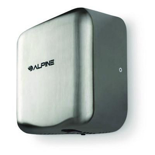 Alpine Industries Hemlock Commercial Automatic 120V Hand Dryer, 6.68 x 11.41 x 12.31, Silver (ALP40010SSB)
