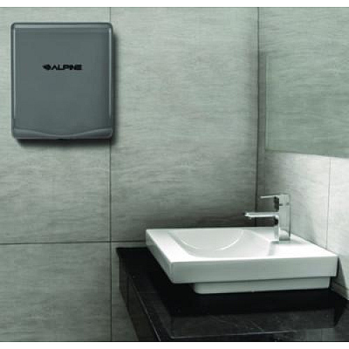 Alpine Industries Willow Commercial 120V Automatic Hand Dryer, 3.93 x 11.25 x 12.63, Gray (ALP40510GRY)