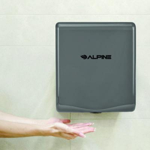 Alpine Industries Willow Commercial 120V Automatic Hand Dryer, 3.93 x 11.25 x 12.63, Gray (ALP40510GRY)