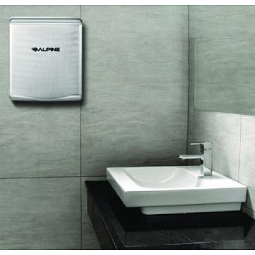 Alpine Industries Willow Commercial 120V Automatic Hand Dryer, 3.93 x 11.25 x 12.63, Silver (ALP40510SSB)