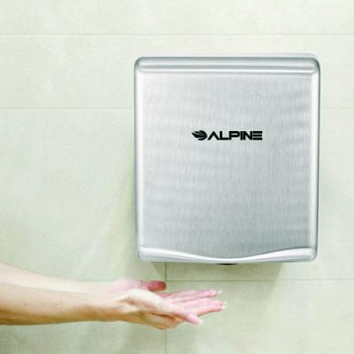 Alpine Industries Willow Commercial 120V Automatic Hand Dryer, 3.93 x 11.25 x 12.63, Silver (ALP40510SSB)