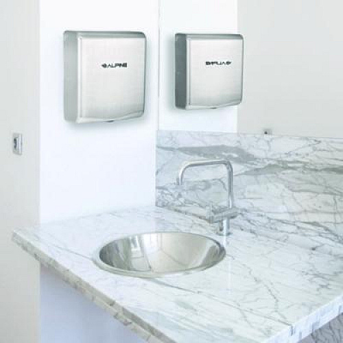 Alpine Industries Willow Commercial 120V Automatic Hand Dryer, 3.93 x 11.25 x 12.63, Silver (ALP40510SSB)