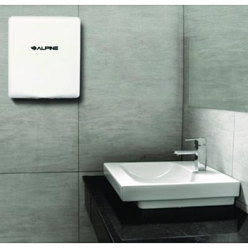 Alpine Industries Willow Commercial 120V Automatic Hand Dryer, 3.93 x 11.25 x 12.63, White (ALP40510WHI)
