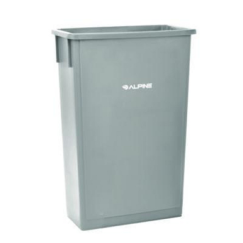 Alpine Industries Slim 23 Gallon Indoor Trash Can, Plastic, Gray (477GRY)