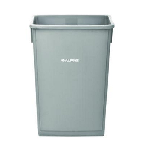 Alpine Industries Slim 23 Gallon Indoor Trash Can, Plastic, Gray (477GRY)