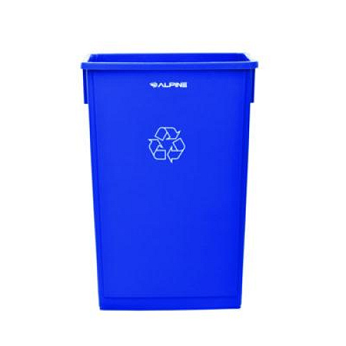 Alpine Industries Slim 23 Gallon Recycling Bin, Plastic, Blue (477RBLU)