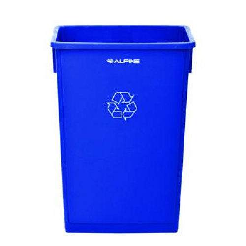 Alpine Industries Slim 23 Gallon Recycling Bin, Plastic, Blue (477RBLU)