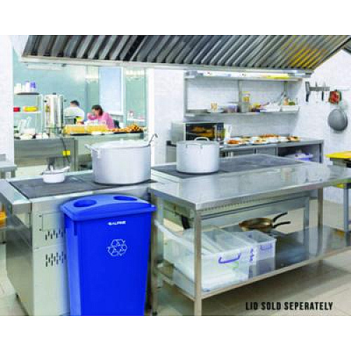 Alpine Industries Slim 23 Gallon Recycling Bin, Plastic, Blue (477RBLU)