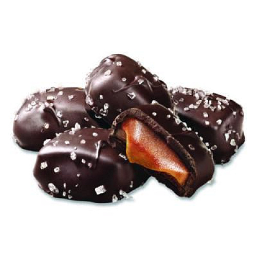 Sanders Small Batch Wonders Dark Chocolate Sea Salt Caramels, 18 oz Tub (MRY30987)