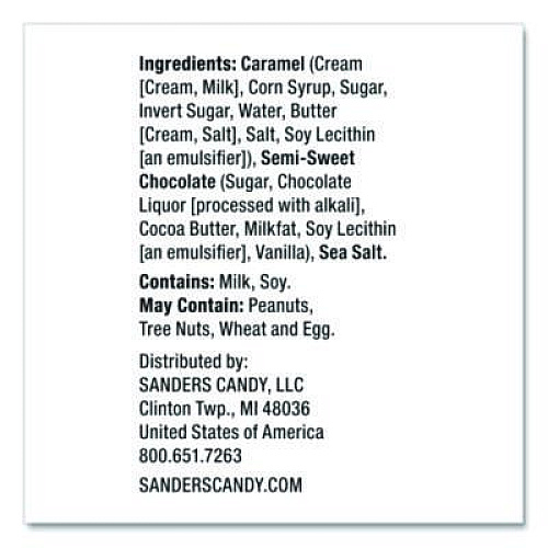 Sanders Small Batch Wonders Dark Chocolate Sea Salt Caramels, 18 oz Tub (MRY30987)