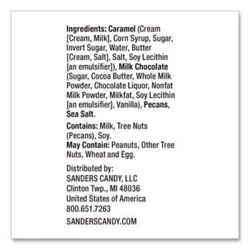 Sanders Small Batch Wonders Sea Salt Caramel Pecan Clusters, 16 oz Tub (MRY30971)