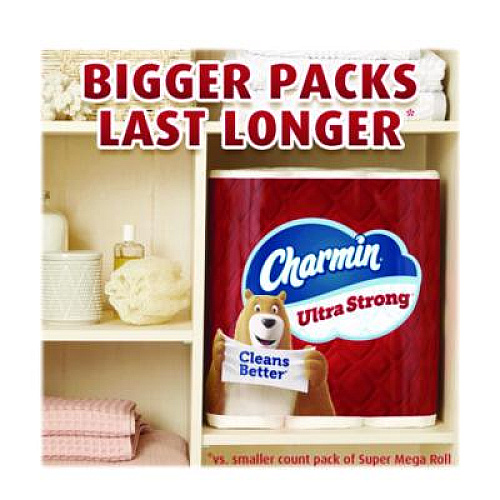 Charmin Ultra Strong Bathroom Tissue, Septic Safe, 2-Ply, White, 363 Sheets/Roll, 12 Rolls/Pack (04311)