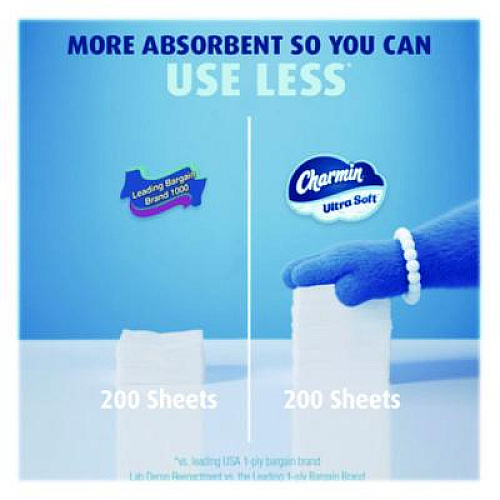 Charmin Ultra Soft Bathroom Tissue, Septic Safe, 2-Ply, White, 336 Sheets/Roll, 12 Rolls/Pack (08471)