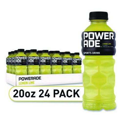 POWERADE Sports Drink, Lemon Lime, 20 oz Bottle, 24/Pack (049000003697)