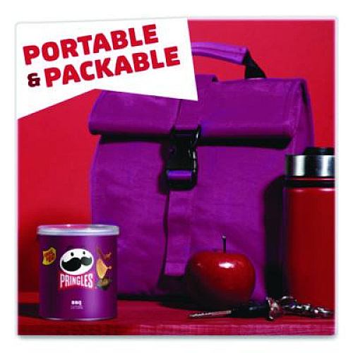 Pringles Grab and Go BBQ Crisps, 1.4 oz Can, 12/Carton (KEE18372)