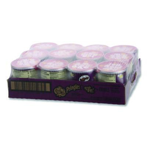 Pringles Grab and Go BBQ Crisps, 1.4 oz Can, 12/Carton (KEE18372)