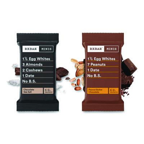 RXBAR Minis Protein Bars, Chocolate Sea Salt and Peanut Butter Chocolate, 0.9 oz Bar, 8/Box (KEE00190)