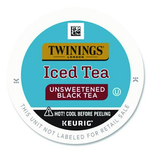 TWININGS Iced Tea K-Cups, Unsweetened Black, 24/Box (TNA23048)