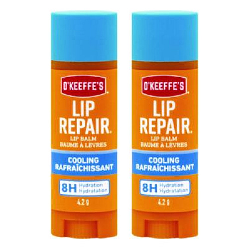 O'Keeffe's Lip Repair Cooling Lip Balm, 0.15 oz Stick, 2/Pack (K1710402)