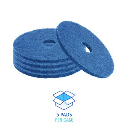 Boardwalk Scrubbing Floor Pads, 13" Diameter, Blue, 5/Carton (4013BLU)