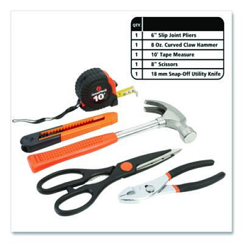 Great Neck Homeowner's 39-Piece Tool Set, 12.38" x 3" x 7.25" Carry Case (73802)