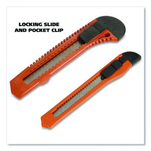Great Neck Snap-Off Utility Knife Set, 9 mm Knife, 18 mm Knife, Orange/Black (2SBK)