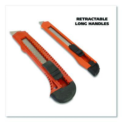 Great Neck Snap-Off Utility Knife Set, 9 mm Knife, 18 mm Knife, Orange/Black (2SBK)