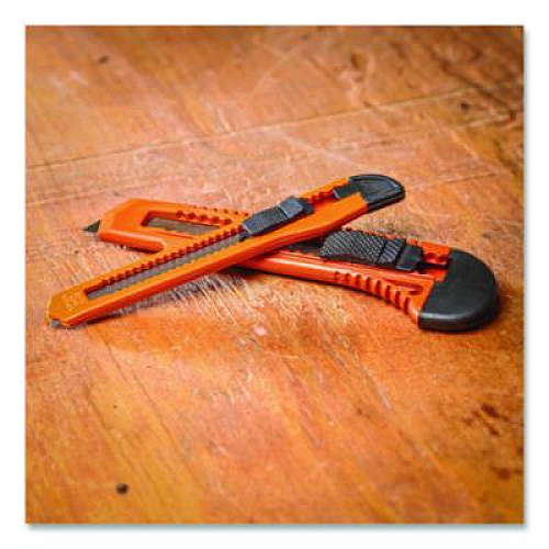 Great Neck Snap-Off Utility Knife Set, 9 mm Knife, 18 mm Knife, Orange/Black (2SBK)