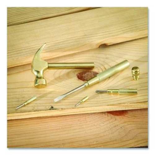 Great Neck 5-in-1 Carpenter's Hammer with Nesting Handle Containing Four Screwdrivers, 6.5" Long Gold Handle (19006)