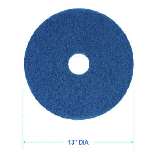 Boardwalk Scrubbing Floor Pads, 13" Diameter, Blue, 5/Carton (4013BLU)