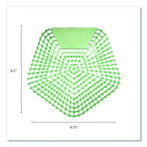 Boardwalk Anti-Splash Urinal Screen, Cucumber Twist Scent, Green, 0.11 oz, 10/Box (1005)