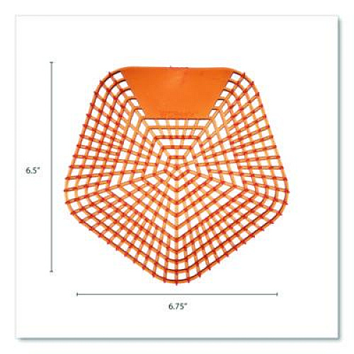 Boardwalk Anti-Splash Urinal Screen, Mango Mist Scent, Orange, 0.11 oz, 10/Box (1006)