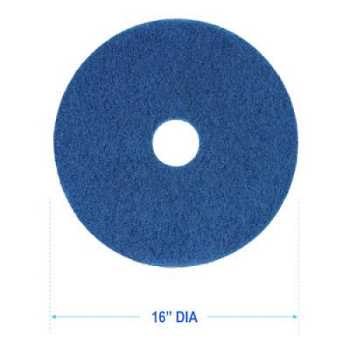 Boardwalk Scrubbing Floor Pads, 16" Diameter, Blue, 5/Carton (4016BLU)