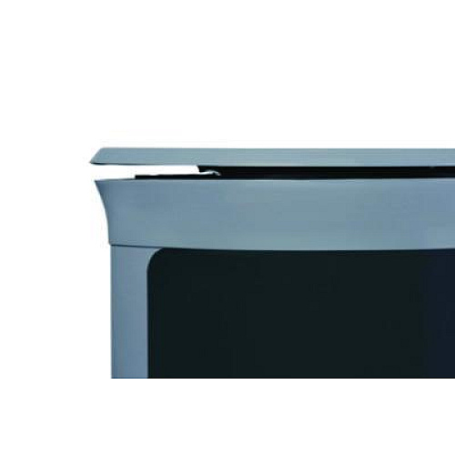 Rubbermaid Commercial ENHANCE Series Waste Receptacle, Dual Top Hole, 11.5 gal, Metal, Pearl Gray/Umbra Gray (2172846)