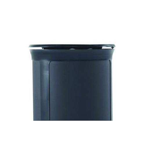 Rubbermaid Commercial ENHANCE Series Waste Receptacle, Dual Top Hole, 33 gal, Metal, Jet Black Metallic (2172848)