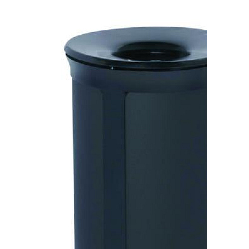 Rubbermaid Commercial ENHANCE Series Waste Receptacle, 23 gal, Metal, Jet Black Metallic (2172850)