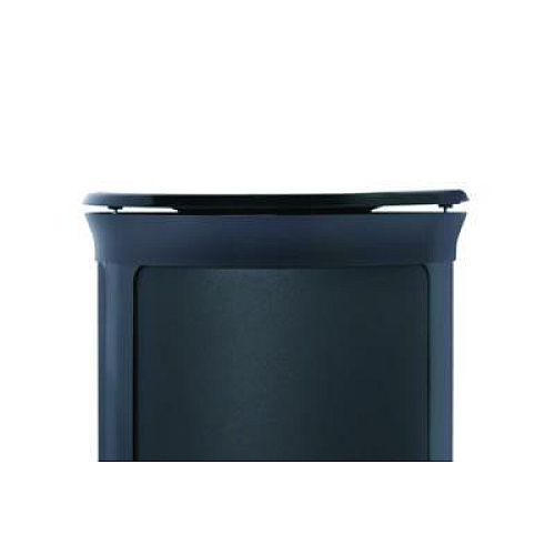 Rubbermaid Commercial ENHANCE Series Waste Receptacle, 23 gal, Metal, Jet Black Metallic (2172850)