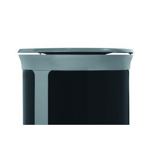 Rubbermaid Commercial ENHANCE Series Waste Receptacle, 33 gal, Metal, Pearl Gray/Umbra Gray (2172852)