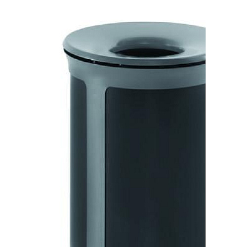 Rubbermaid Commercial ENHANCE Series Waste Receptacle, 33 gal, Metal, Pearl Gray/Umbra Gray (2172852)