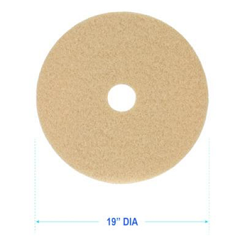 Boardwalk Burnishing Floor Pads, 19" Diameter, Tan, 5/Carton (4019ULT)