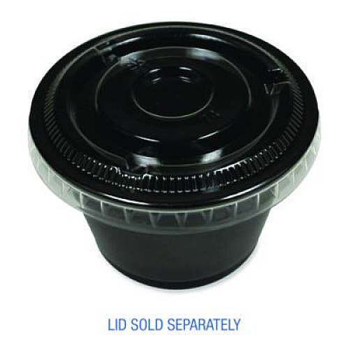 Boardwalk Souffle/Portion Cups, 4 oz, Plastic, Black, 2,500/Carton (PRTN4BL)